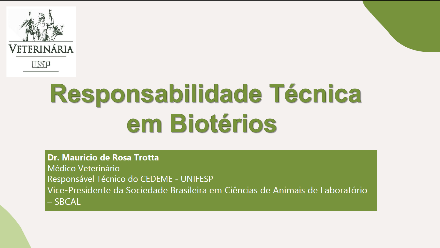 Curso VPT2203 Ciência de Animais de Laboratório 2023 e Disciplinas